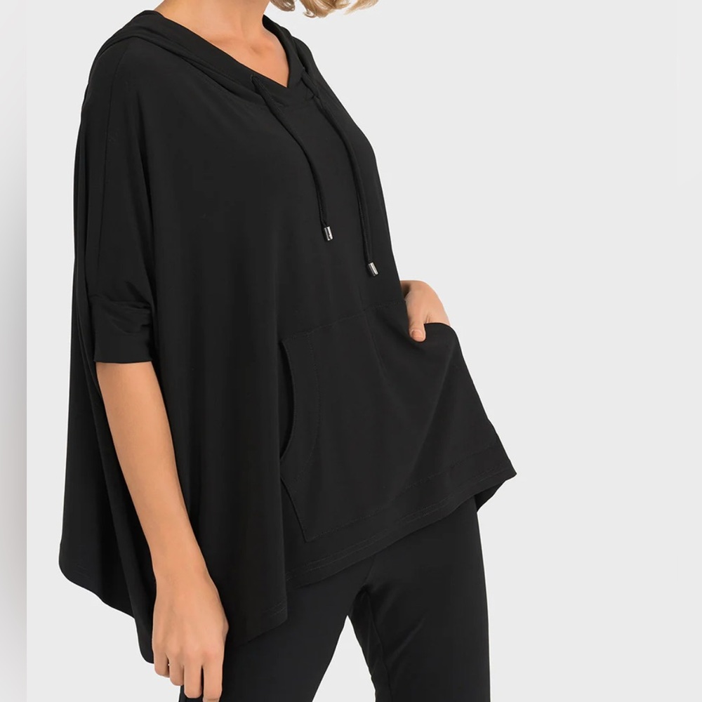 JOSEPH RIBKOFF hooded black top